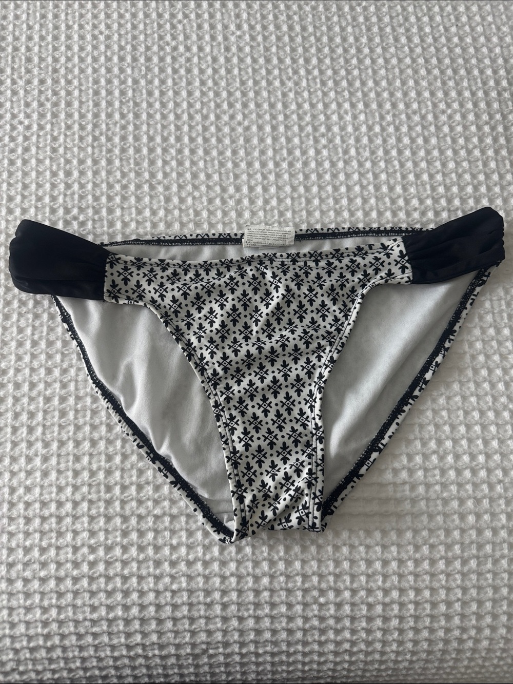 Black & White Patterned Bikini Bottoms